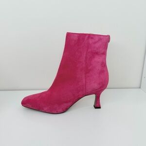 Sam Edelman Lizzo Fuchsia Genuine Suede Ankle Boot club valentines Size 8.5
